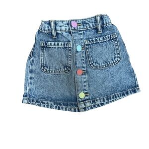 Old Navy Denim Skirt with Multicolor Buttons